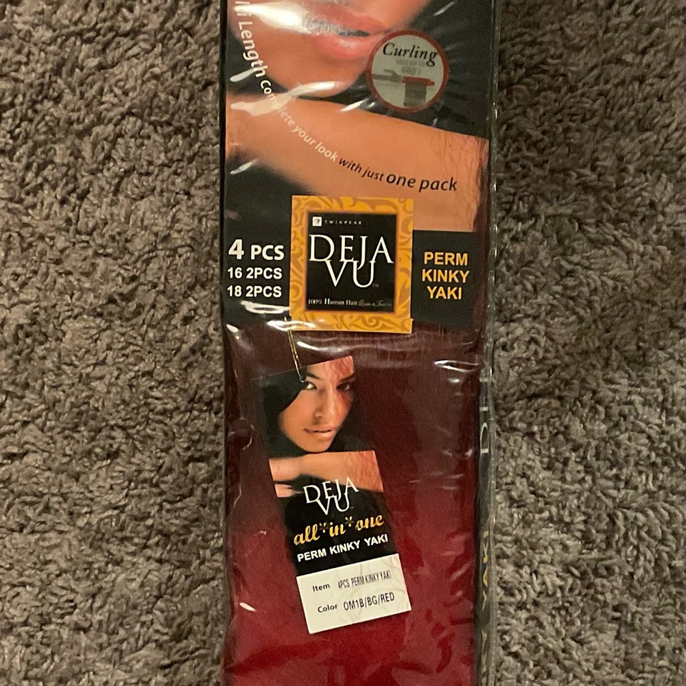 Deja Vu Perm Kinky Yaki Hair Extensions - Red